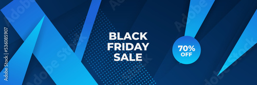 Black Friday sale design template with blueish theme. Design template for Black Friday sale banner. Blue black Friday discount with with place for text and price tag. Vector illustration.