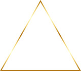 Triangle Gold Border Frame Vector