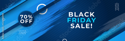 Black Friday sale design template with blueish theme. Design template for Black Friday sale banner. Blue black Friday discount with with place for text and price tag. Vector illustration.