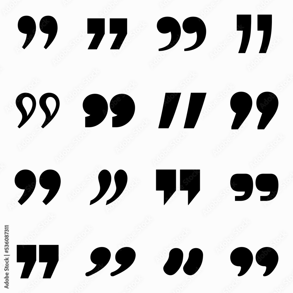 Quote Icon Vector Collection