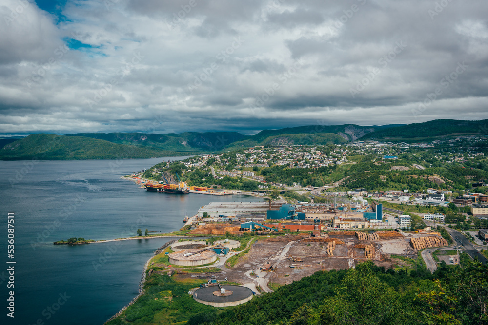 View of Corner Brook from Captain James Cook National Historic Site, Corner Brook, Newfoundland and Labrador, Canada