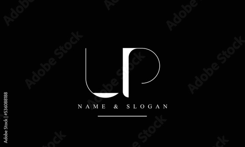 UP, PU, U, P abstract letters logo monogram