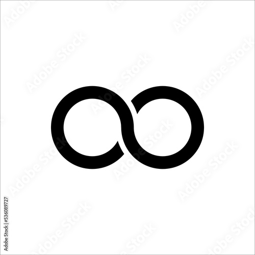 Infinity symbol. Vector logos. Simple style, isolated on a white background.