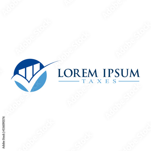 Tax accounting design logo template