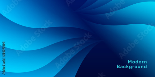 Abstract modern colorful gradient blue curve background