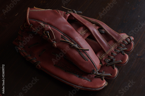 古い野球のグローブイメージ１