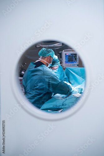Anonymous surgeon in operating theater