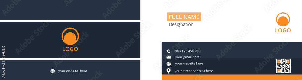 Fototapeta premium Elegant minimal professional business card design.