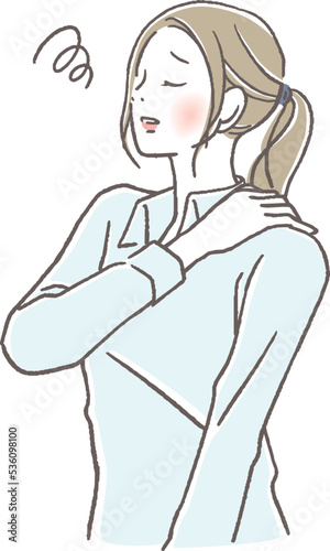 肩こりの女性