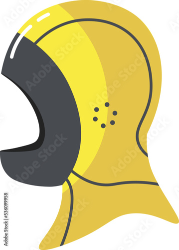 Diving hood Underwater Equipment. Vector illustration