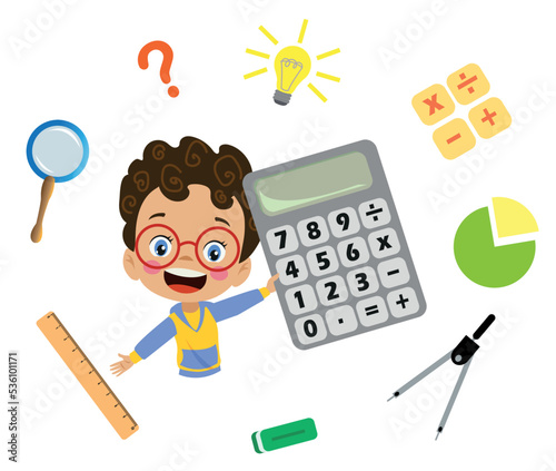calculator math and cute boy