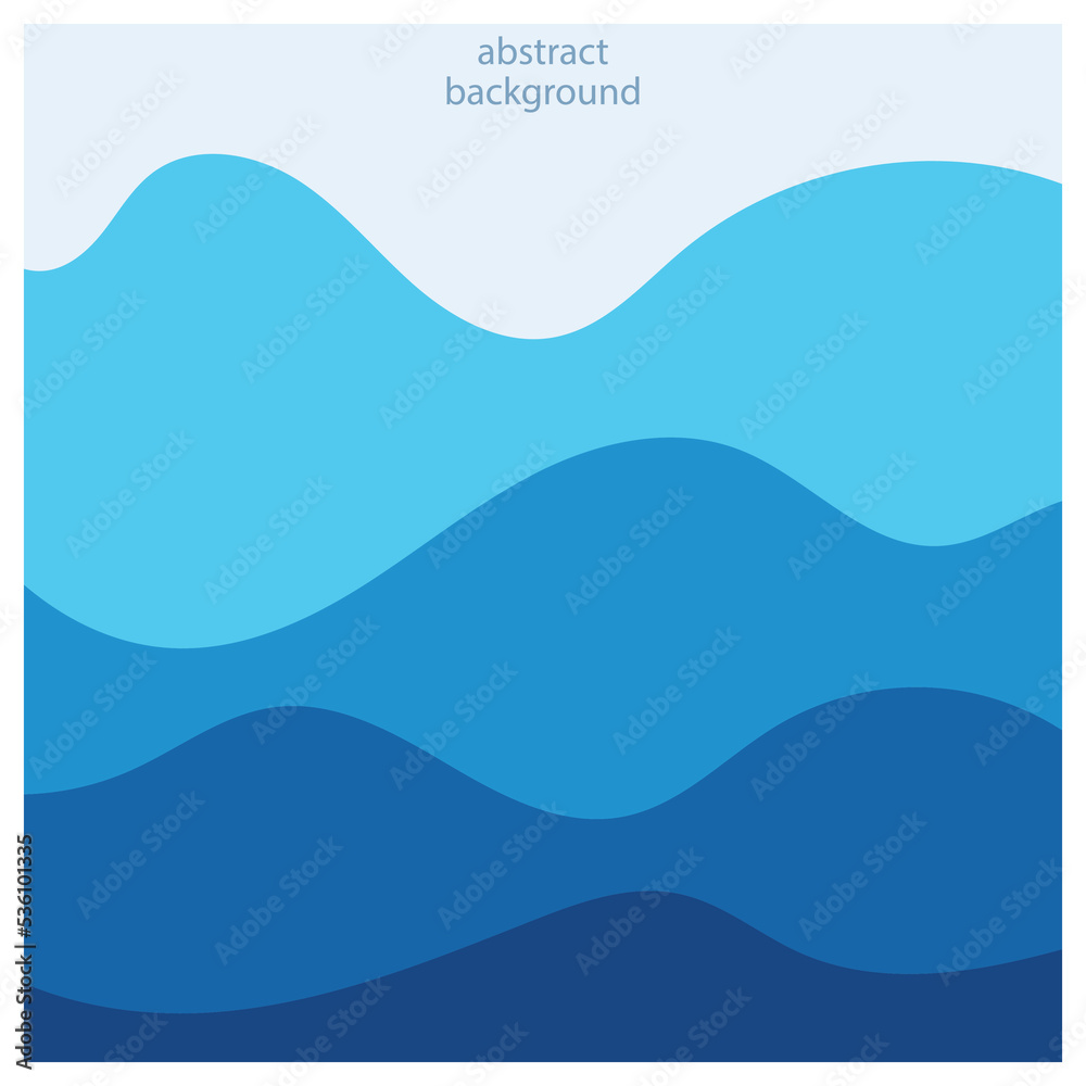 Abstract beach wave background design with blue vector combination, concept design for book cover, wallpaper, swimming pool, marine, lake