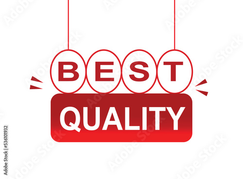 Vector Illustration Best Quality. Red hanging vector banner with white background.