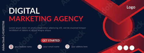 Modern facebook cover banner template. Suitable business social media cover banner.
