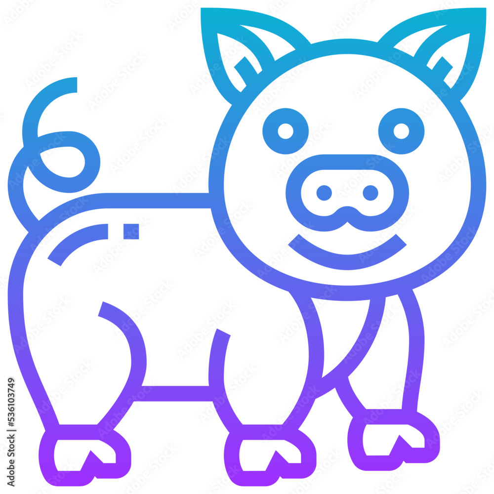Obraz premium Pig icon