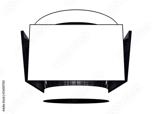 Jumbotron with blank displays, isolated 