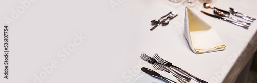 Fotografia table manner in formal dinner