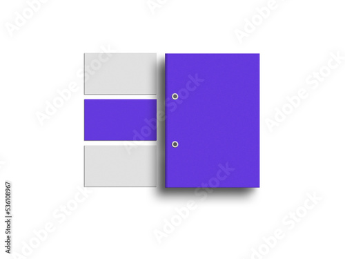 A4 File with business card mockup