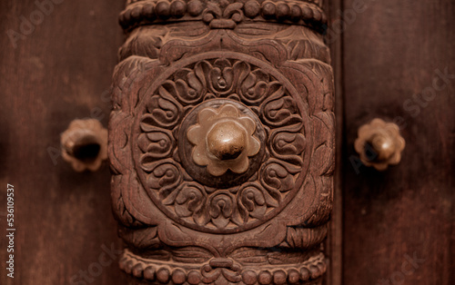 The beauty of ancient Zanzibar door art (ID: 536109537)