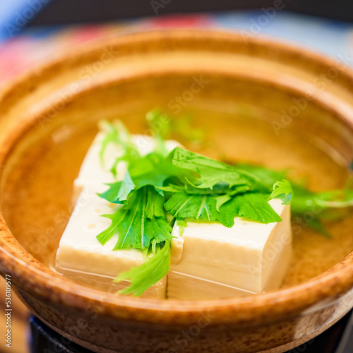 Yu Dofu in Nabe hot water photo