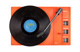 Vintage seventies orange record player