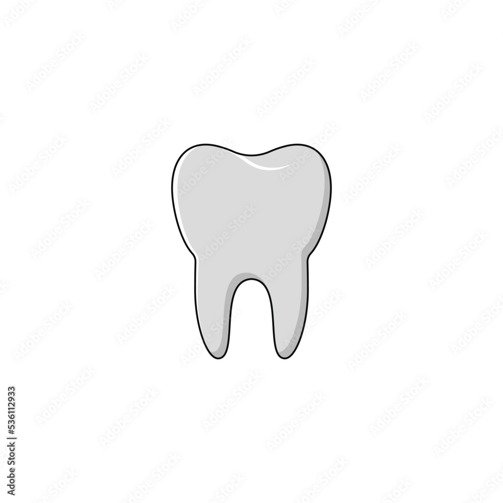 Isolated teeth vector art and graphics