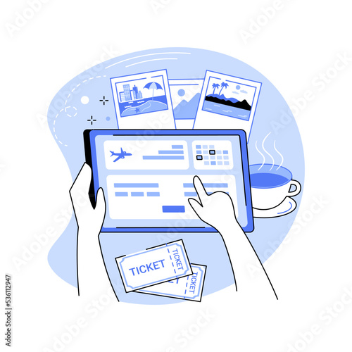 Finding best flights isolated cartoon vector illustrations.