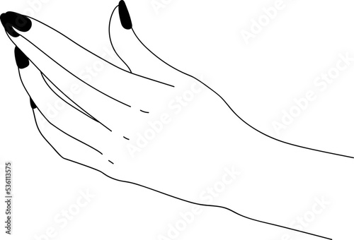 Women Hand Line Hand Drawn Finger