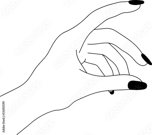 Women Hand Line Hand Drawn Finger