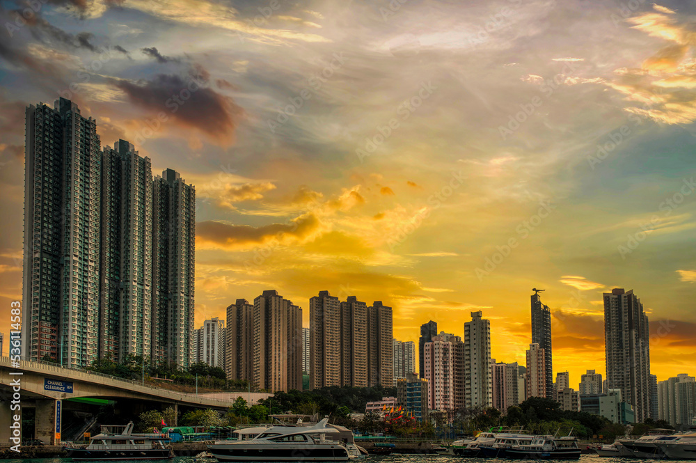 Fishing village in Aberdeen, Hong Kong