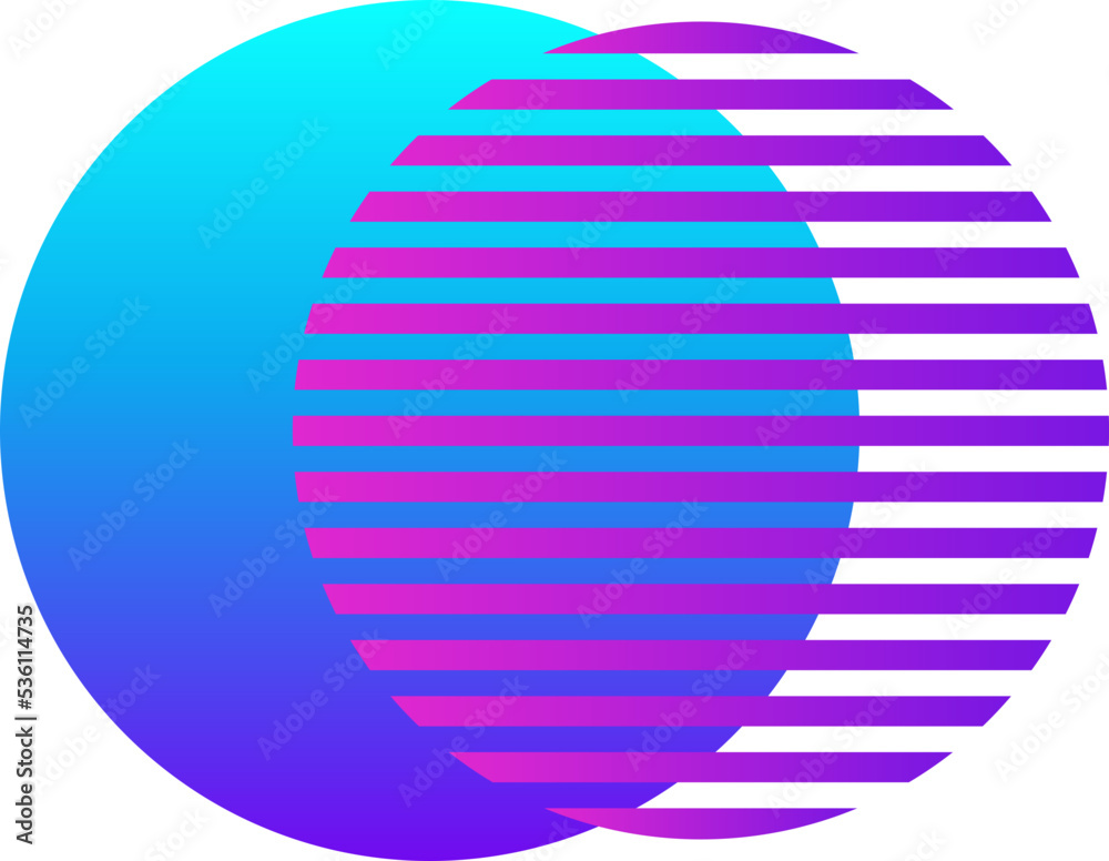 Abstract elements retro style circle