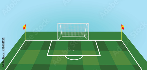 Soccer goal posts. vector illustration