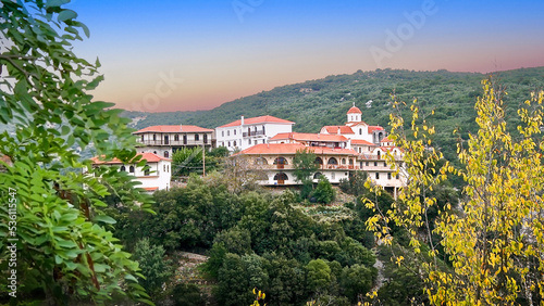 Kernitsis Monastery is 2 km north of Nympassia and 6 of Vitina village. Arcadia, Kernitsa, Greece.