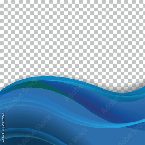 Modern blue wave design background