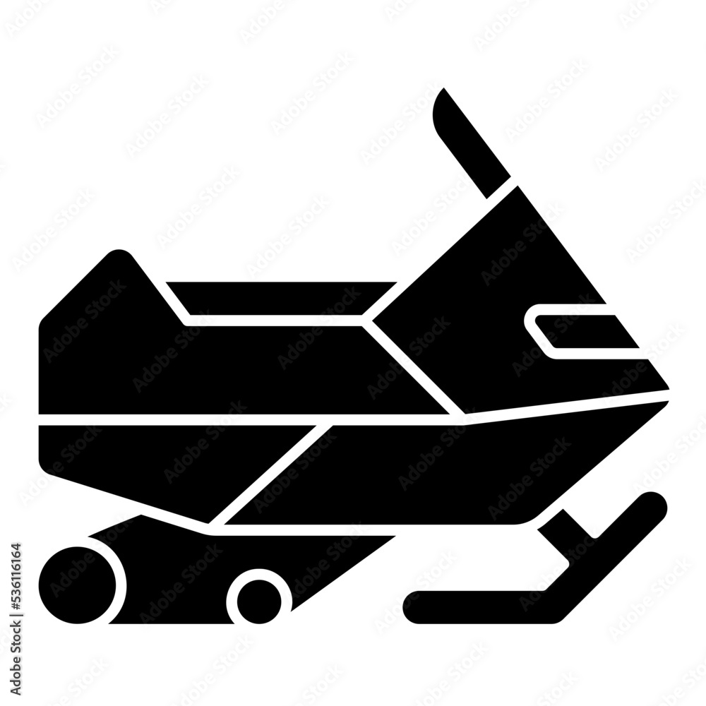 snowmobile solid icon