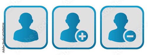 blue person profile icon vector