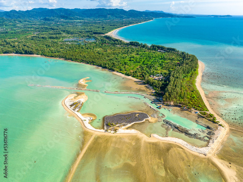 Aerial view of Pakarang Cape in Khao Lak, Thailand photo