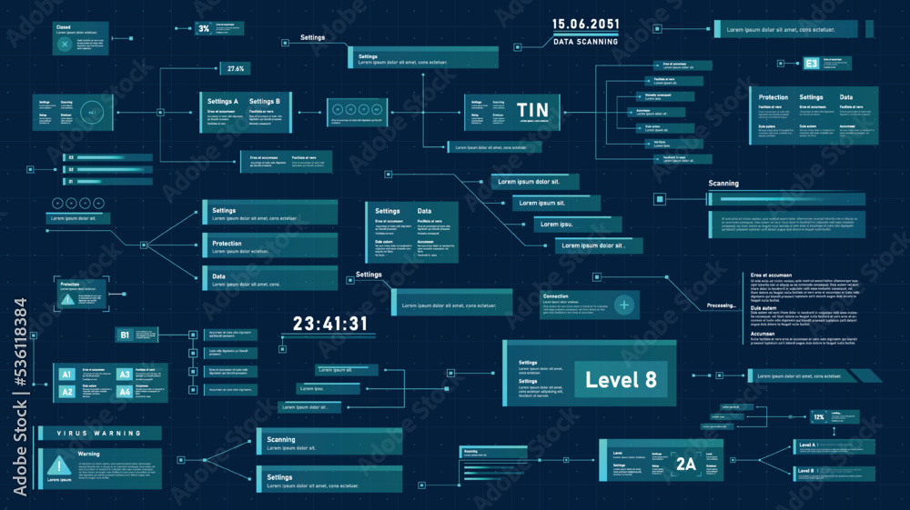 Digital futuristic infochart Digital futuristic infochart