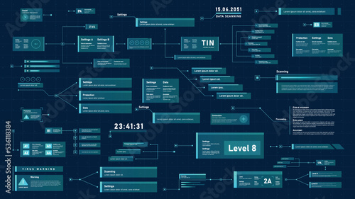 Digital futuristic infochart