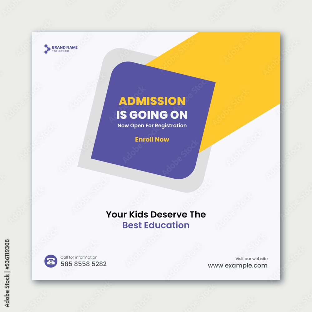 Kids' school online social media posts suitable for education Facebook banner