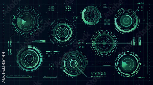 Hud futuristic circular