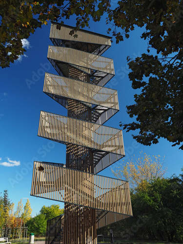 Observation Tower in Park Szachty in Poznan, Poland photo