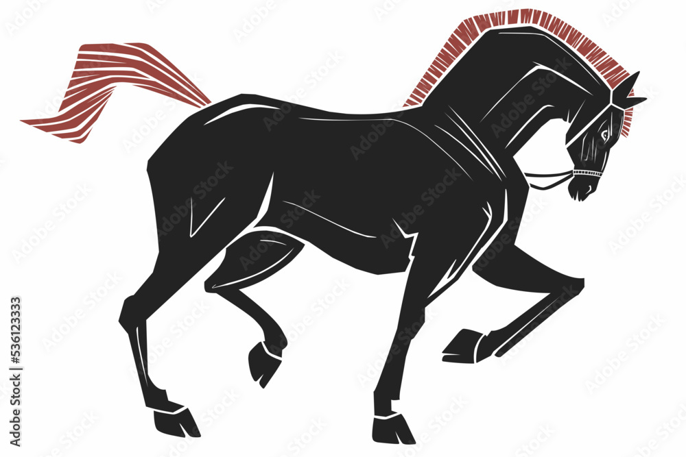 Obraz premium horse silhouette vector