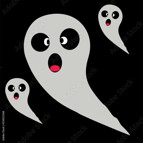 isolate Ghost Kitty ,halloween concept
