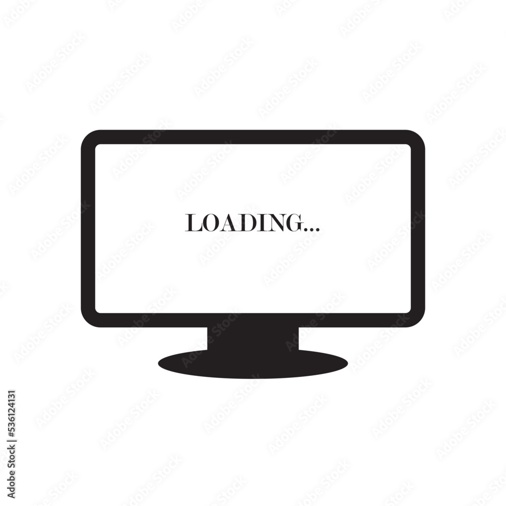 Computer Monitor Icon Vector Illustration Computer Monitor Icon Vector Illustration
