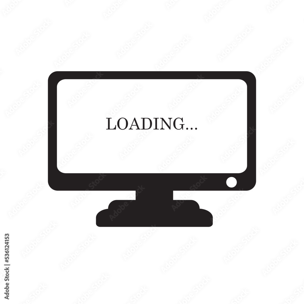 Computer Monitor Icon Vector Illustration