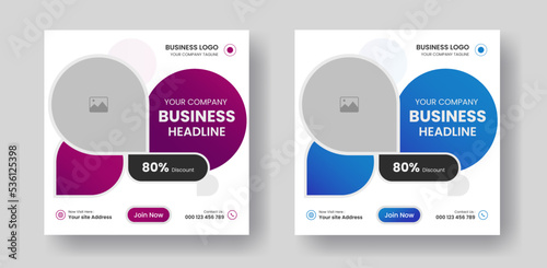 creative social media post design for your corporate business agency. business social media post banner design with geometric shapes.