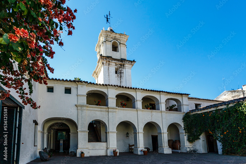 Exterior of the old cabildo, a Spanish colonial building in Salta, Argentina, South America