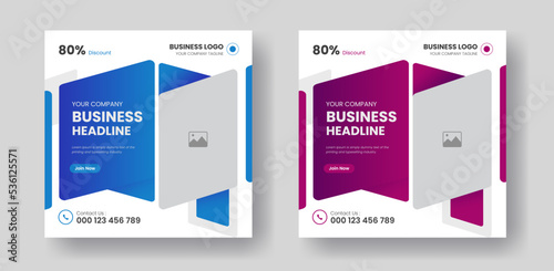 creative social media post design for your corporate business agency. business social media post banner design with geometric shapes.