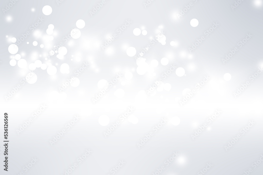 White snowflake blurred on gray defocused background, Luxury christmas shine wallaper. White snowflake blurred on gray defocused background, Luxury christmas shine wallaper.